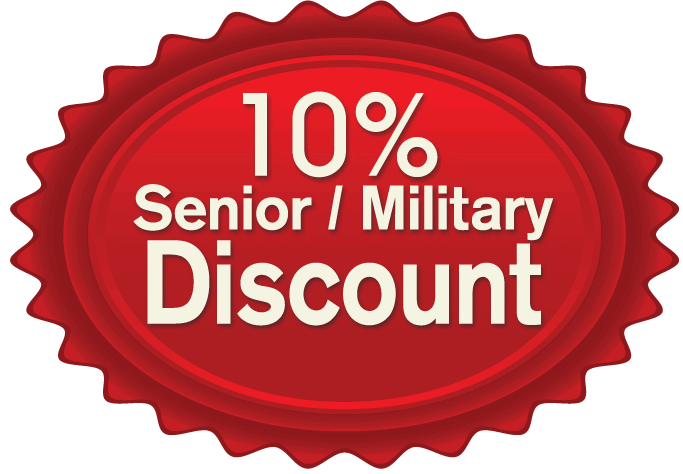 senior & military discount